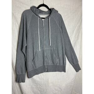 Current Elliott Front Zip Up Grey Sweatshirt Hoodie Sz. Large